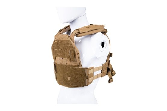Agilite K Zero Low Profile Plate Carrier in Coyote with built-in cable management system.